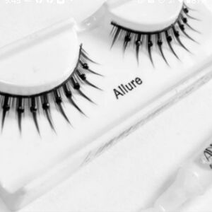 2 pairs of Jeweled Black tie embellished strip lashes and adhesive
